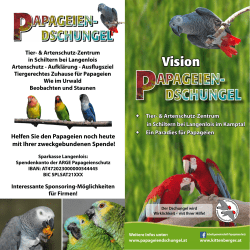 Papageiendschungel - Arbeitsgemeinschaft Papageienschutz