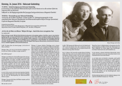 Dienstag, 26.1anuar 2016 &mdash; Holocaust