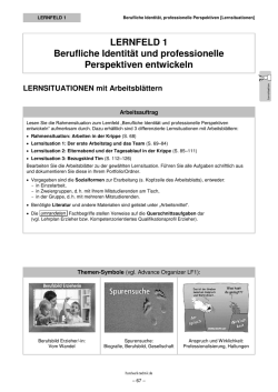 LERNFELD 1 Berufliche Identit&auml;t und professionelle Perspektiven