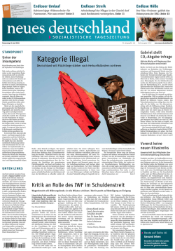 Kategorie illegal - Neues Deutschland
