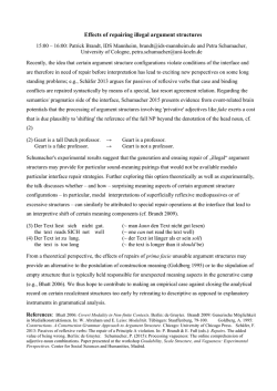 Effects of repairing illegal argument structures