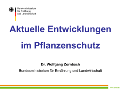 Dr. Zornbach_Aktuelle Entwicklungen im Pflanzenschutz