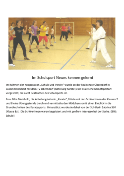 Im Schulsport Neues kennen gelernt