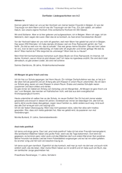 Dorflieder: Liedergeschichten von A