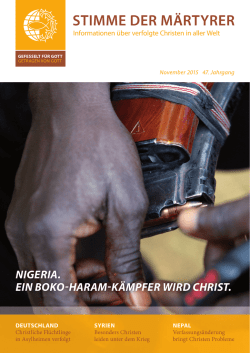 NIGERIA. EIN BOKO HARAM KÄMPFER WIRD CHRIST.