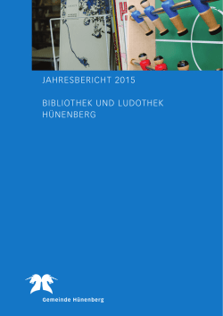 Jahresbericht 2015 Bibliothek/Ludothek