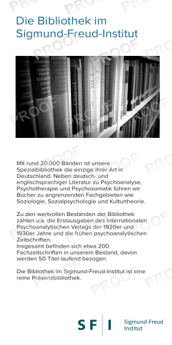 Flyer Bibliothek - Sigmund-Freud