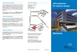 Informationen f&uuml;r externe Nutzer Bibliothek