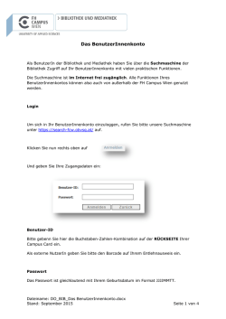 Info BenutzerInnenkonto