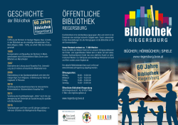 Veranstaltungsfolder - Öffentliche Bibliothek Riegersburg