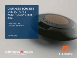 DIGITALES SCHLIESS- UND ZUTRITTS