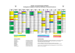 Schließ- und Feriendienstplan 2016/2017 Kindergarten