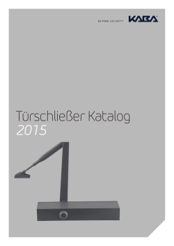 Türschließer Katalog 2015