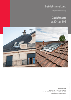 Betriebsanleitung Dachfenster s:201, s:203