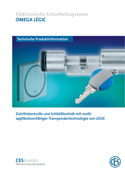 Elektronische Sicherheitssysteme OMEGA LEGIC CEStronics