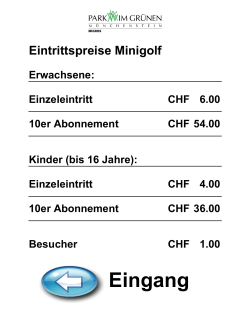 Eintrittspreise Minigolf: Jetzt 50% Rabatt für Famigros