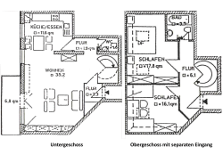 Untergeschoss Obergeschoss mit separaten Eingang - sz