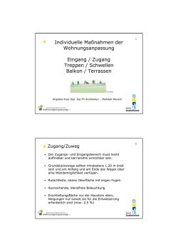 Individuelle Ma&szlig;nahmen der Wohnungsanpassung Eingang