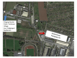 Eingang Kessler Field / Yorktown Village (nur