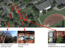 Eingang Sportpark Sentruper H&ouml;he Schauk&auml;sten am Eingang