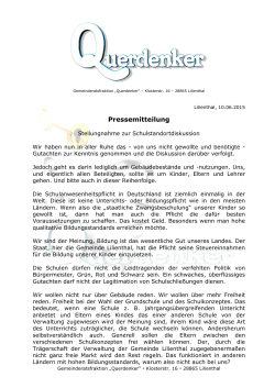 Pressemitteilung - Querdenker Lilienthal