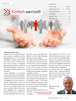 Editorial dieser Ausgabe