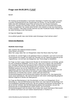 Ist es politisch gewollt, dass viele Sch&uuml;ler weite Schulwege in