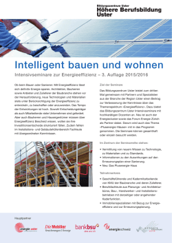 Intelligent bauen und wohnen