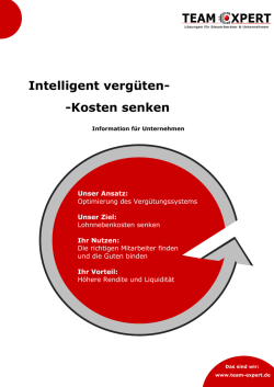Intelligent verg&uuml;ten- -Kosten senken