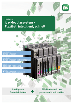 iba-Modularsystem - Flexibel, intelligent, schnell