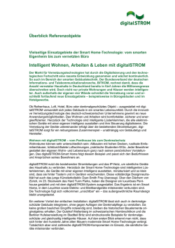Intelligent Wohnen, Arbeiten & Leben mit digitalSTROM