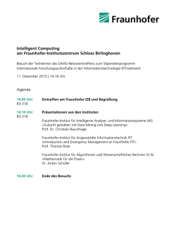 Intelligent Computing am Fraunhofer