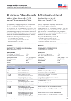 ILC Intelligente F&uuml;llstandskontrolle ILC Intelligent