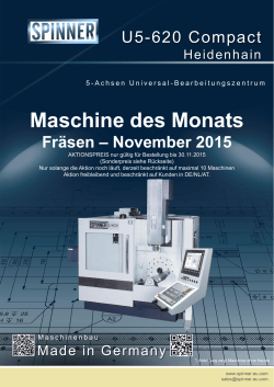 Maschine des Monats Fräsen – November 2015