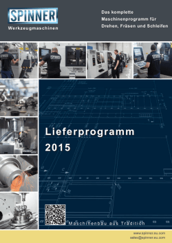SPINNER Werkzeugmaschinen 2015