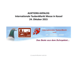Hier k&ouml;nnen Sie sich auch den Auktionskatalog - Brieftauben