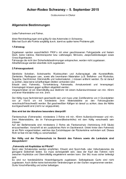 Richtlinien Autobau - Acker-Rodeo Schwaney