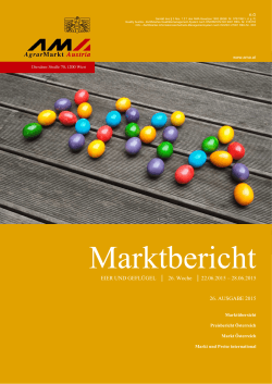 Marktbericht Eier und Geflügel, 26. Ausgabe 2015