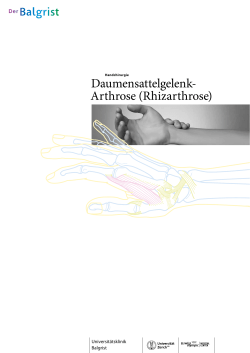 Daumensattelgelenk- Arthrose (Rhizarthrose)