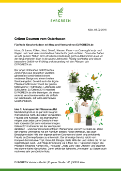 Gr&uuml;ner Daumen vom Osterhasen