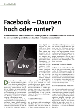 Facebook – Daumen hoch oder runter?