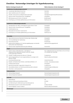 Checkliste / Notwendige Unterlagen für
