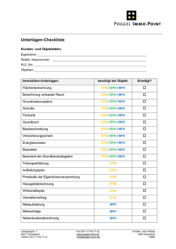 Unterlagen-Checkliste