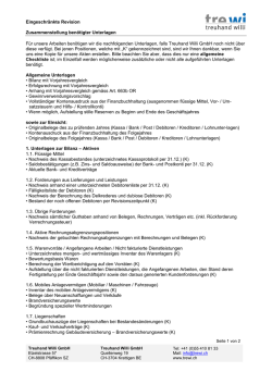 Eingeschr&auml;nkte Revision ben&ouml;tigte Unterlagen