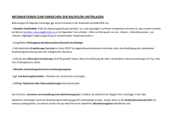 informationen zum einreichen der bachelor