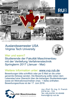 Auslandssemester USA Virginia Tech University