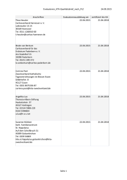 24.09.2015 Evaluatoren_KTK-Qualitätsbrief_nach_PLZ Seite 1