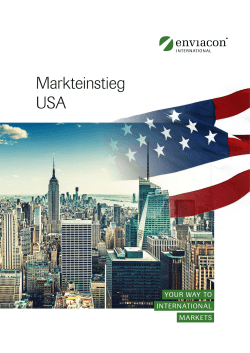 USA-Markteintrittsbroschüre