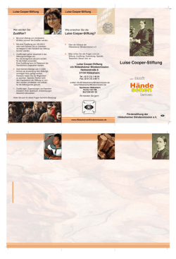 Informationsflyer der Luise-Cooper-Stiftung