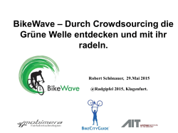 BikeWave – Durch Crowdsourcing die Grüne Welle